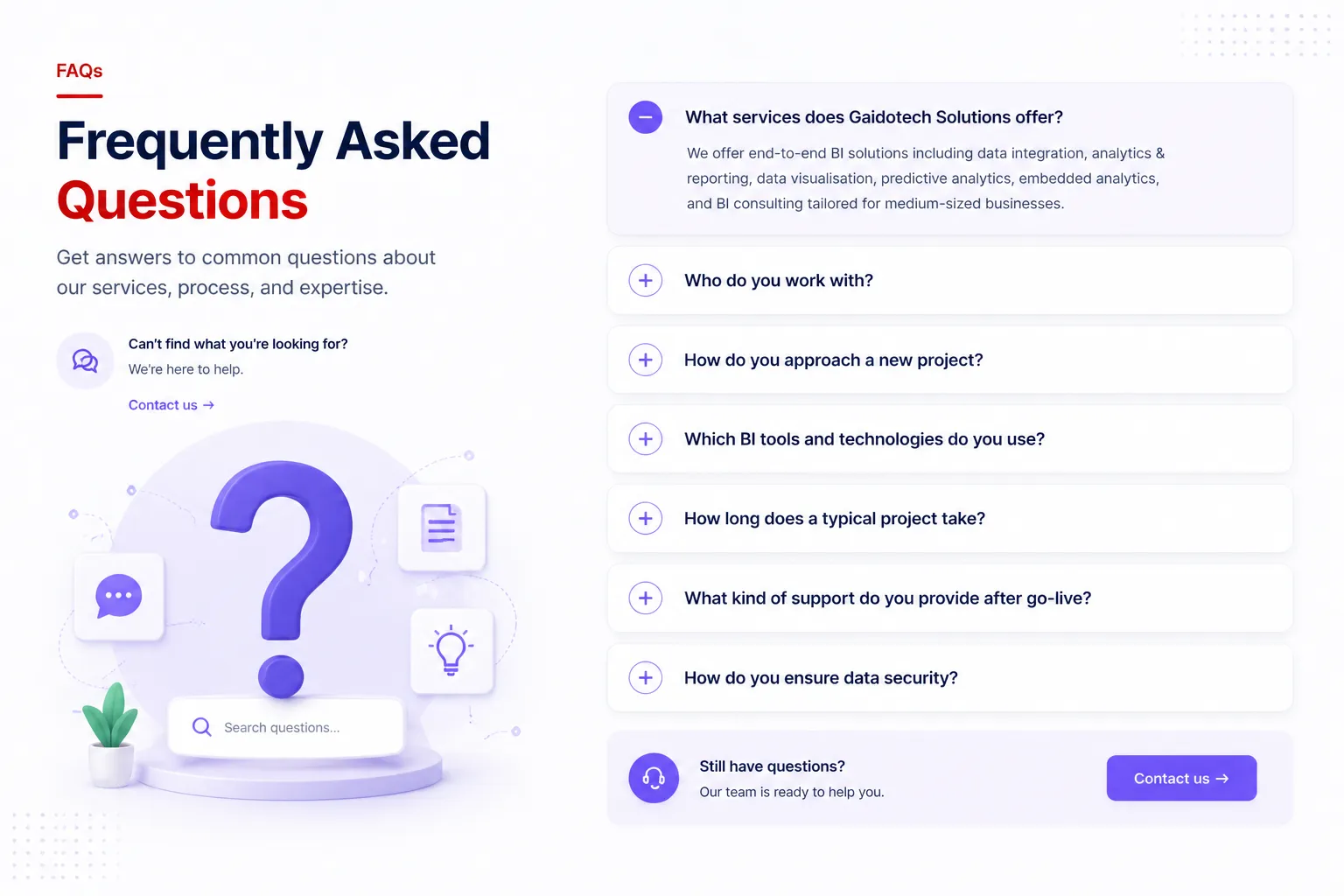 GaidoTech frequently asked questions